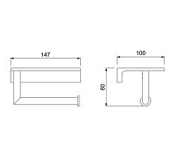 Timo Бумагодержатель с полкой для телефона Selene 10040/00 хром – фотография-2